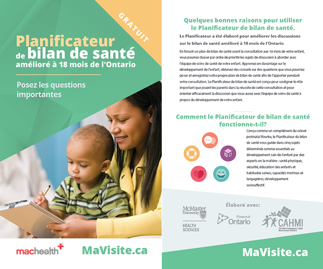 Carte promotionnelle pour le Planificateur de bilan de santé